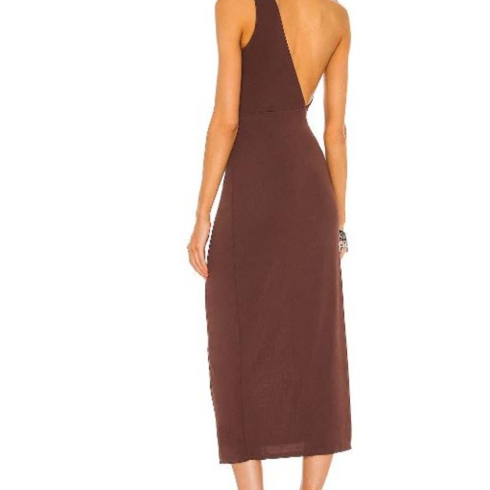NWT DUNDAS x REVOLVE Kate Midi Dress in Brown S - Picture 4 of 5